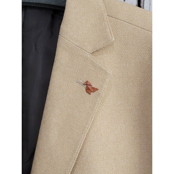 GC Men's Sz 56 MCR Moda Crise Textured Blazer Sport Coat in Mustard Tan NEW $400 - Picture 3 of 12